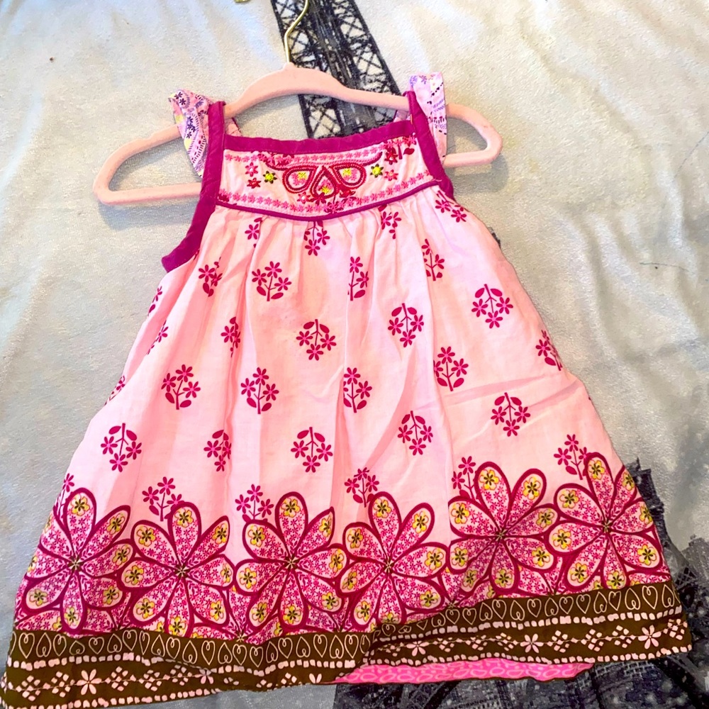 Baby Route 66 pink bohemian print dress